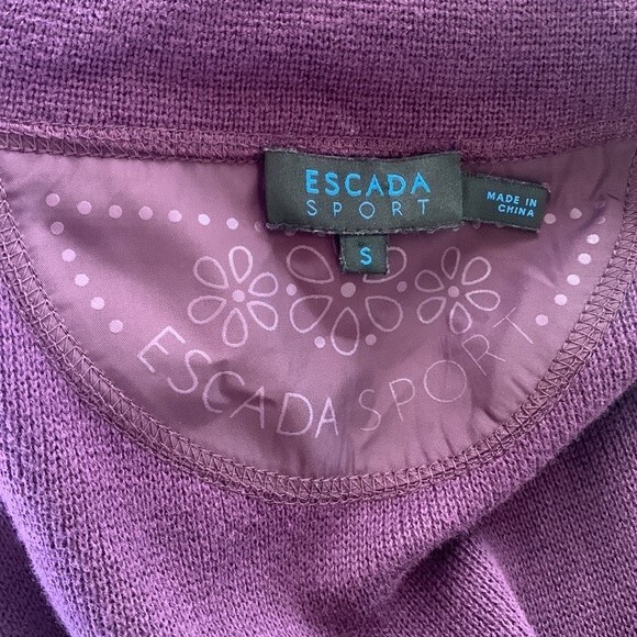 ESCADA SPORT Mock Neck Knee-Length jacket. Purple. Small - Picture 8 of 12